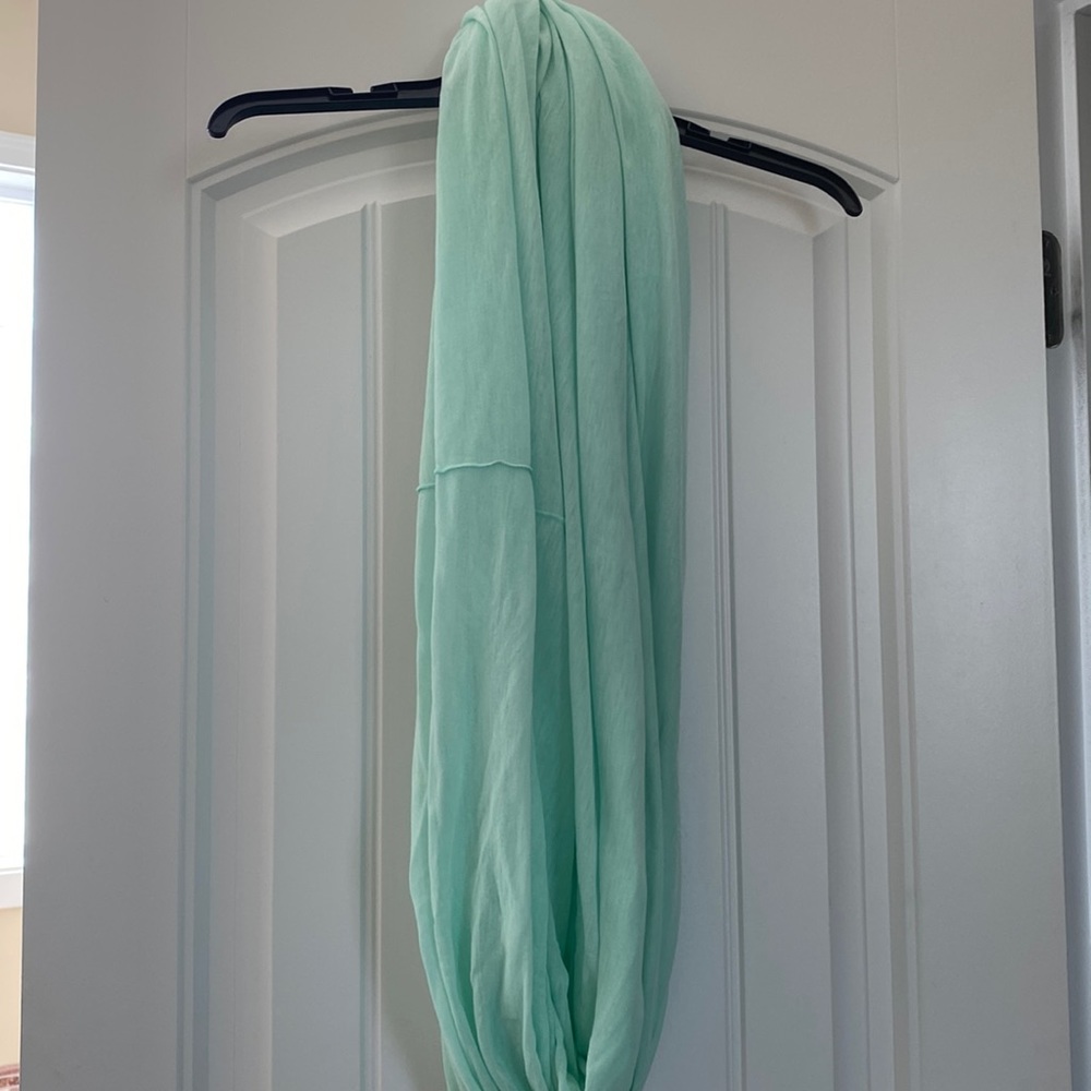 Mint green infinity scarf